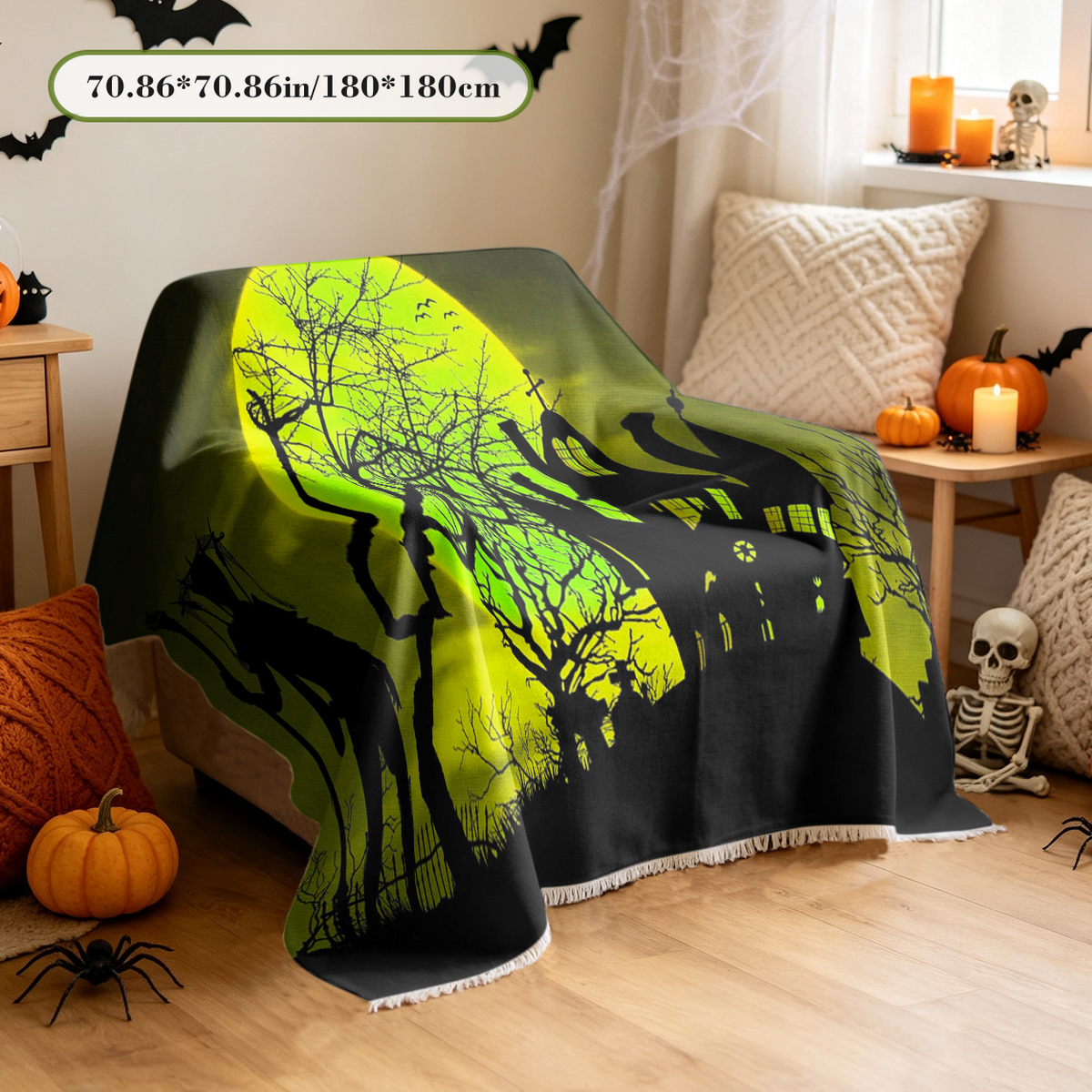 Witch Legs Boots Halloween Sofa Cover Funny Wicked Witch Feet Couch Cover