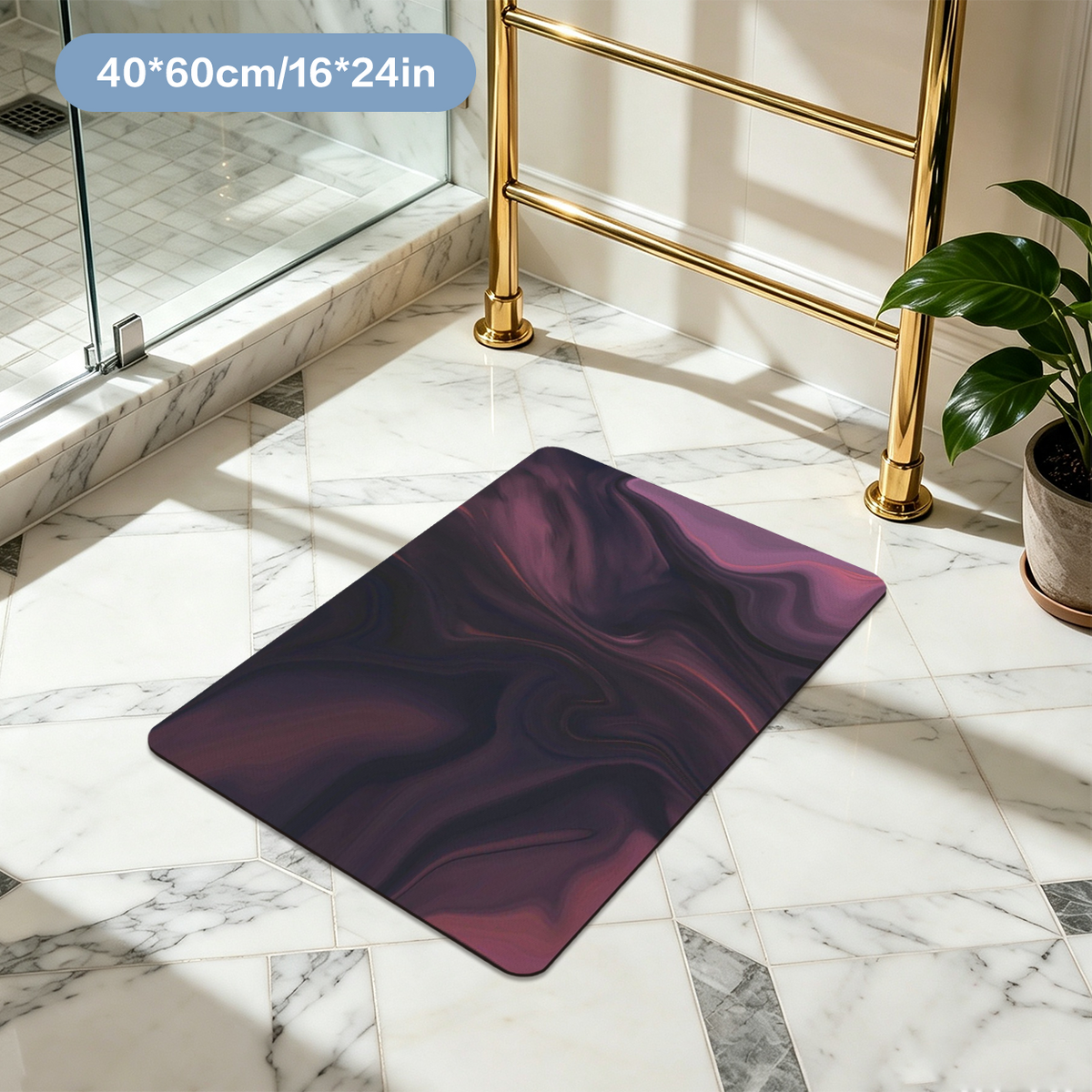 Diatomaceous Earth Bath Mat Super Absorbent Quick Dry Stone Mat
