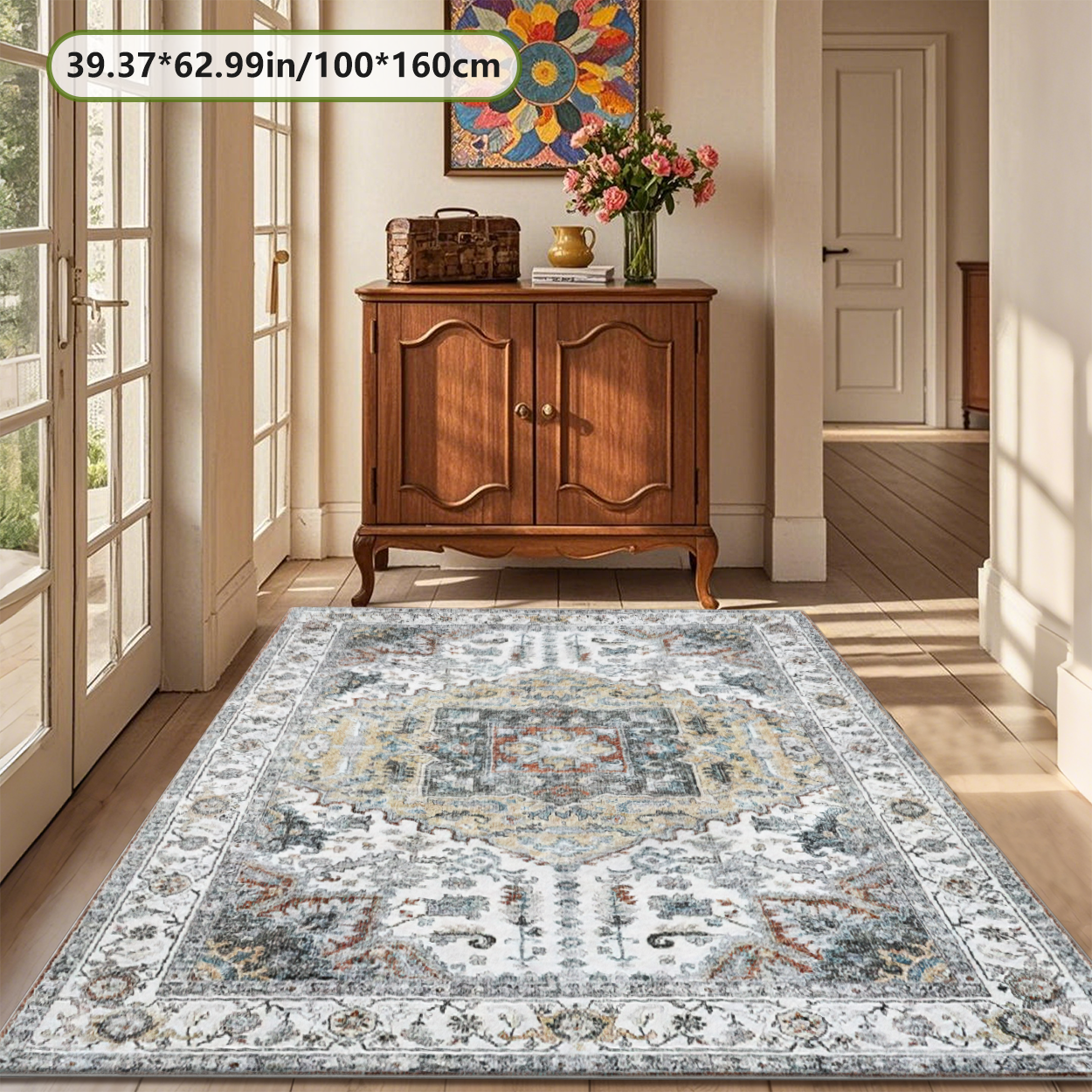 Persian Vintage Living Room Rug Traditional Carpet