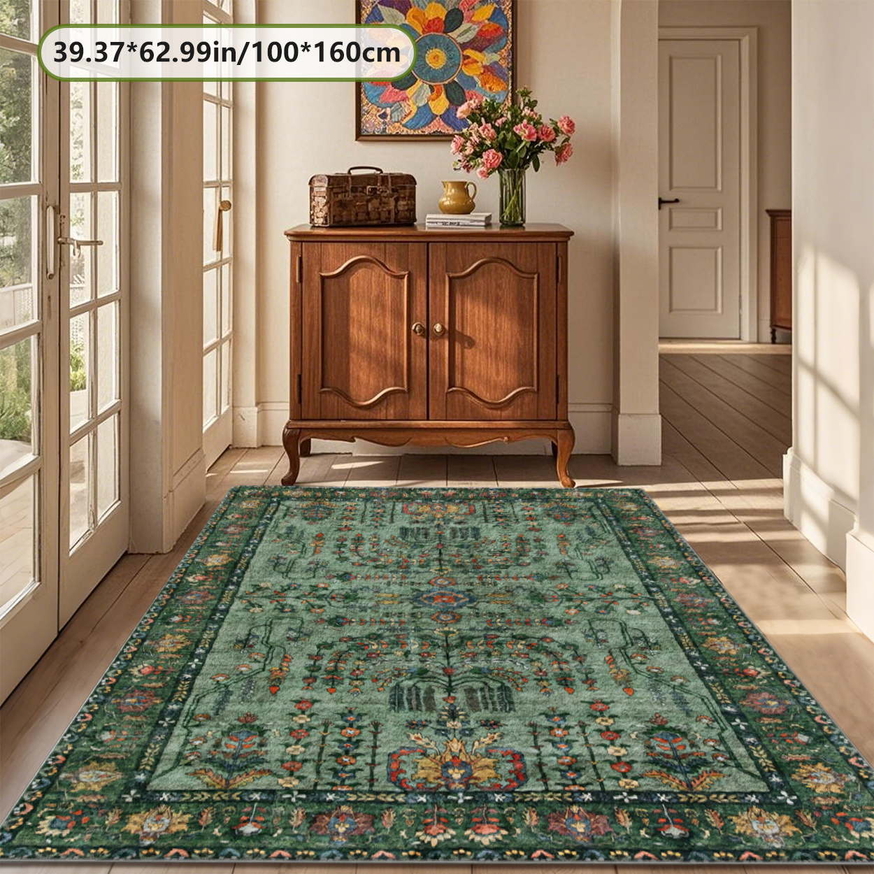 Boho Moroccan Reversible Living Room Rug Dual Sided Carpet