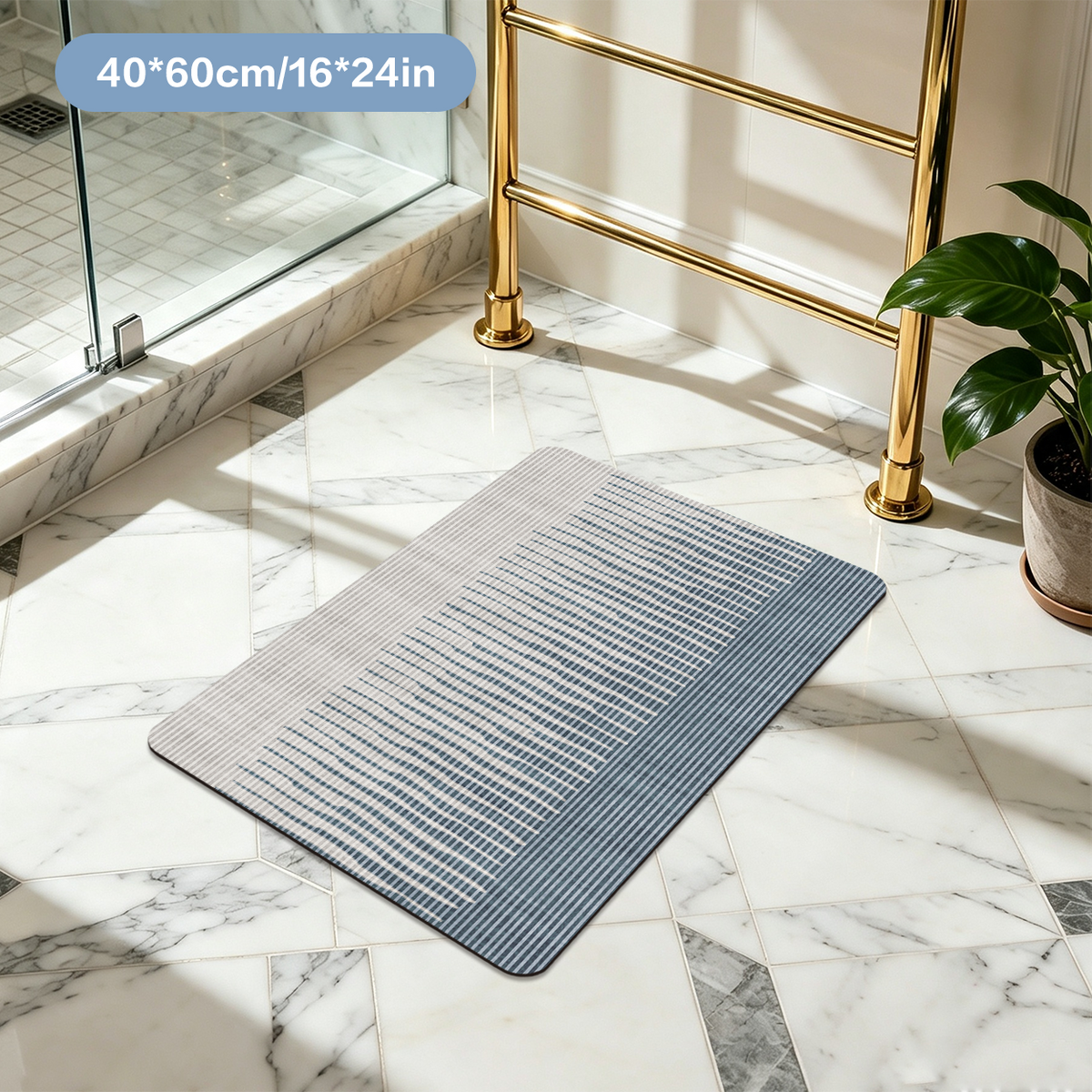 Washable Bath Mat Easy Clean Soft Bathroom Floor Mat