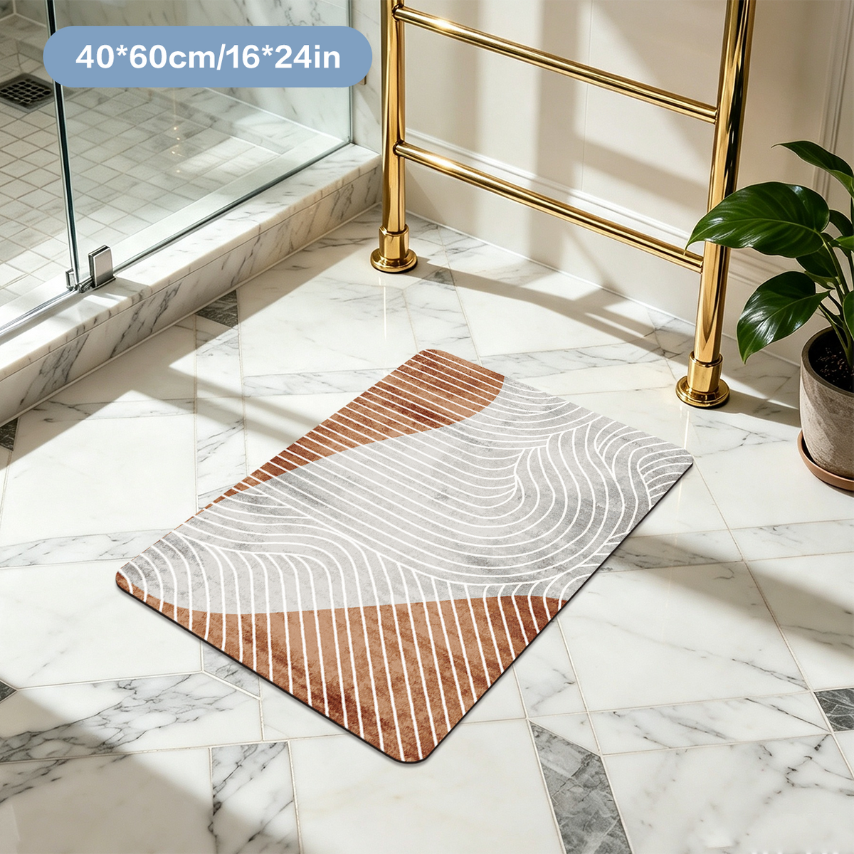 Quick Dry Bath Mat Fast Drying Breathable Anti Mildew Bathroom Mat