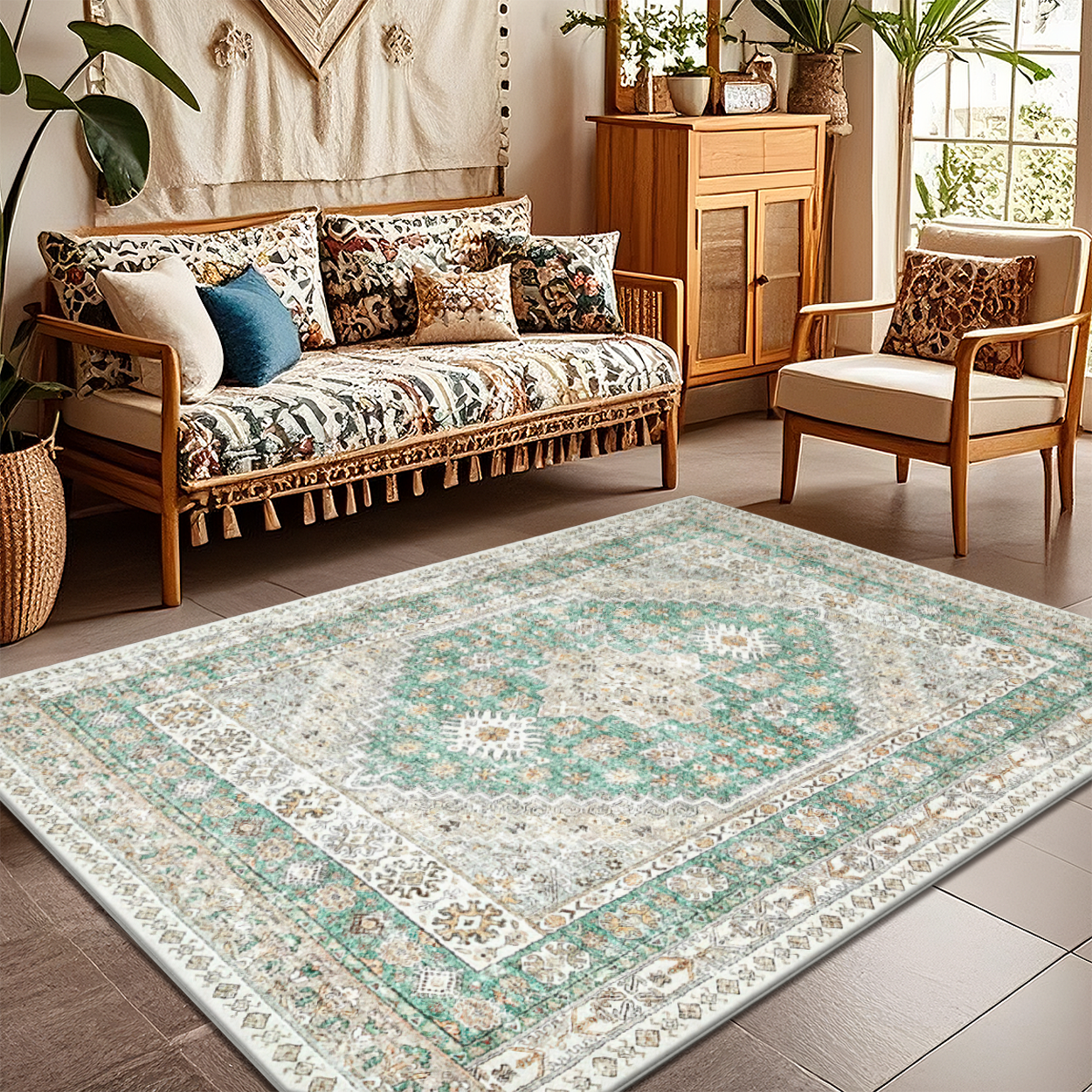 Dust Mite Resistant High Density Polyester Living Room Rug