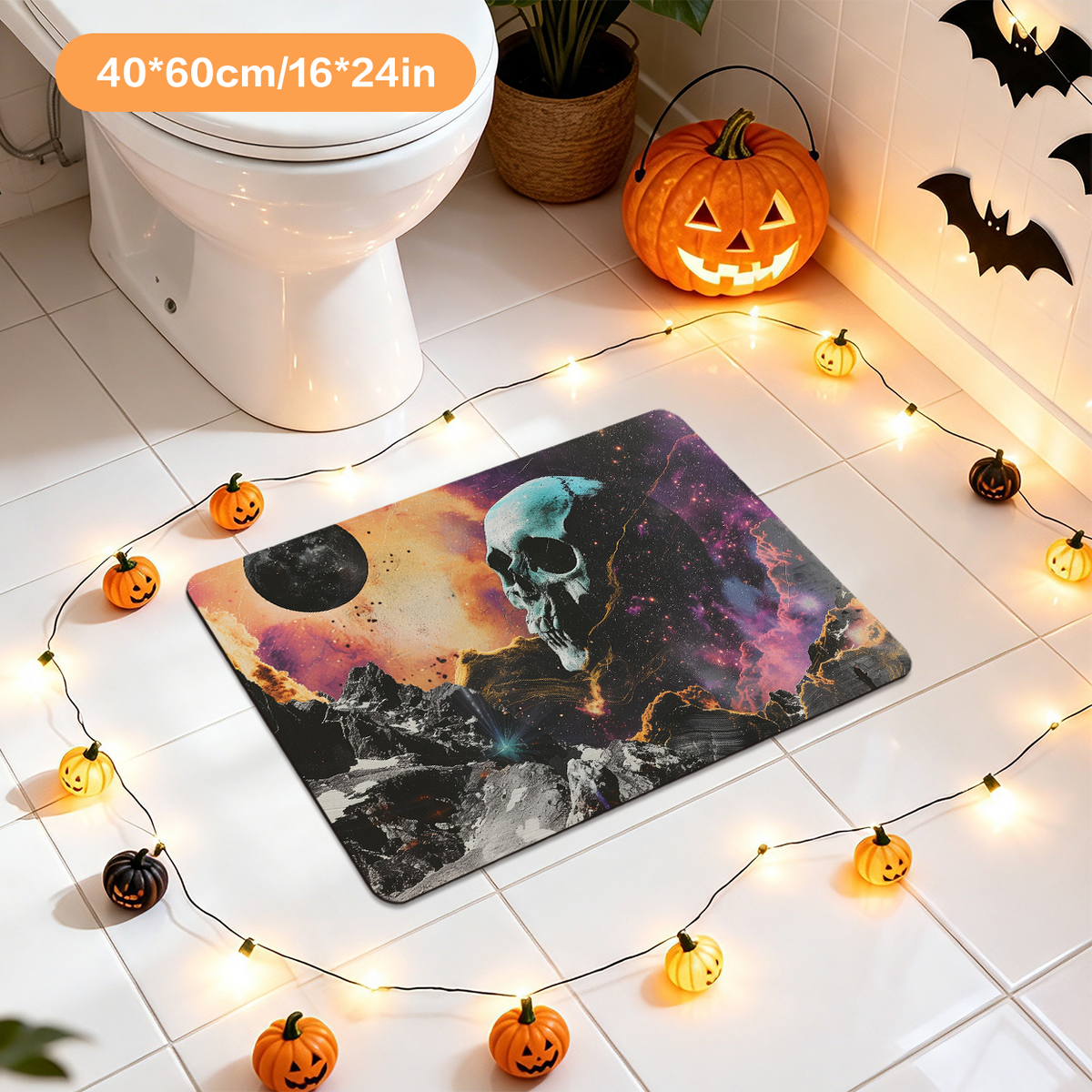 Spooky Halloween Bath Mat for Bathroom Floor