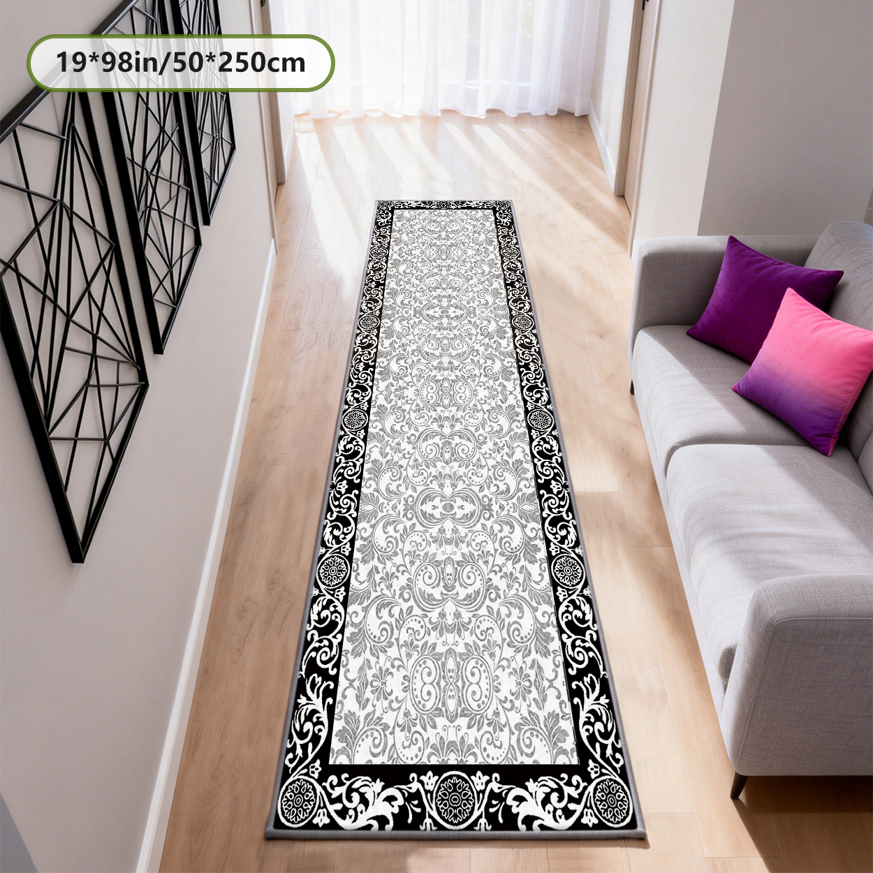 Foldable Runner Rug Portable Easy Storage foldable Hallway Carpet