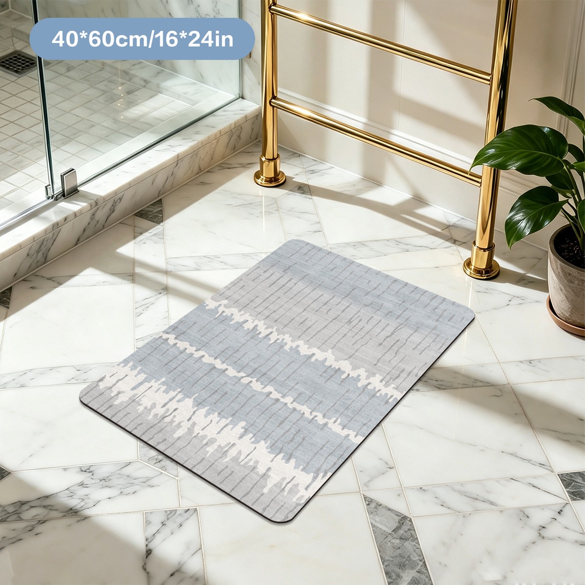 Anti Bacterial Bath Mat Mildew Resistant Odor Free Bathroom Floor Mat