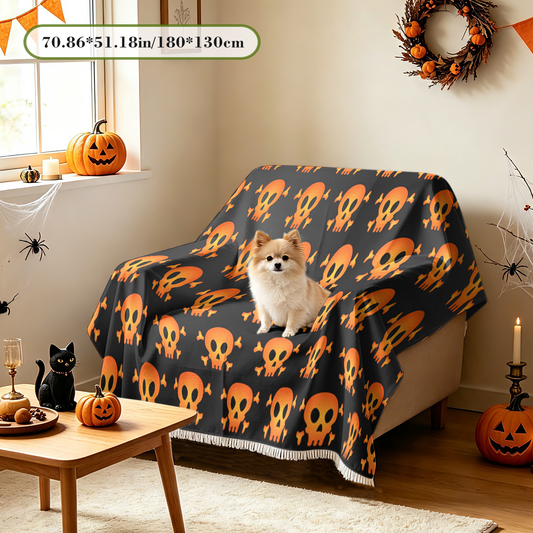 Stretch Full Cover Halloween Sofa Cover Slipcover Elastic Fit Spooky Couch Cover