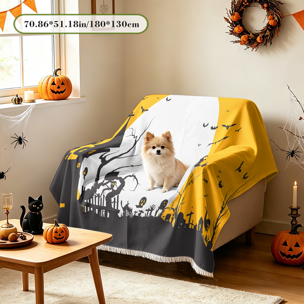 Ghost Family Halloween Sofa Cover Cute Spooky Boo Family Couch Slipcover