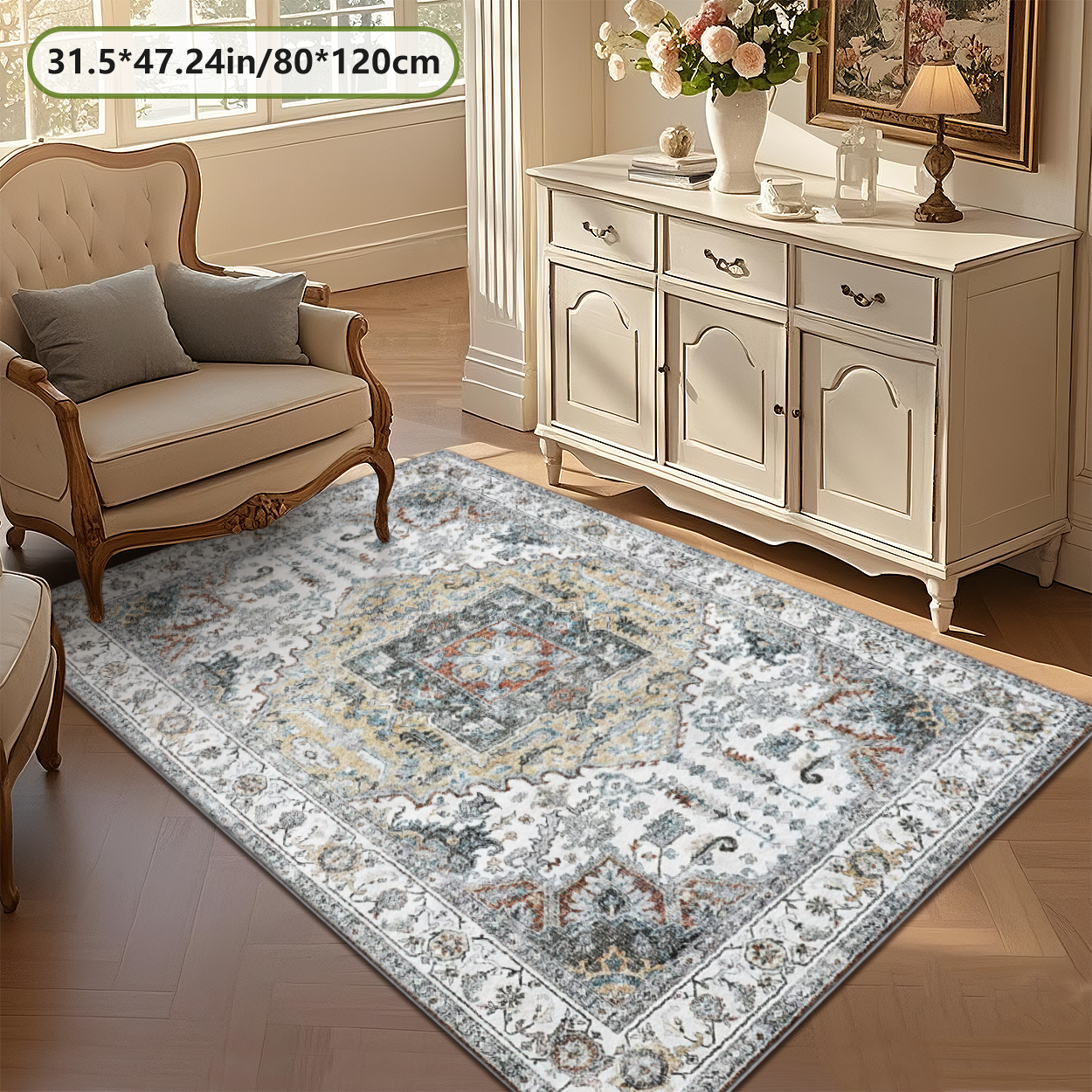 Persian Vintage Living Room Rug Traditional Carpet