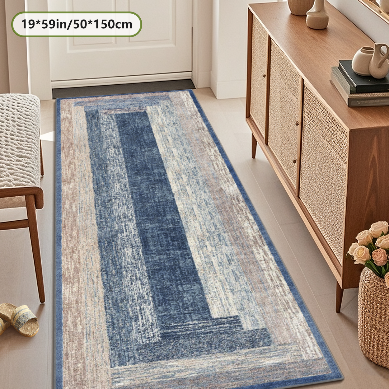 Art Deco Geometric Runner Rug Luxury Hallway Carpet