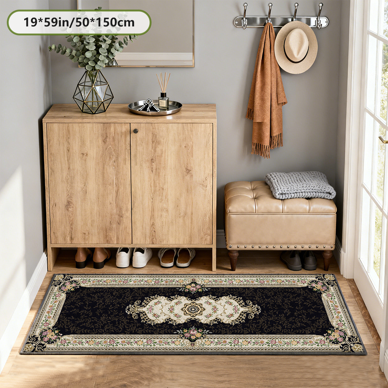 Kitchen Runner Rug Oil Proof Waterproof Low Pile Floor Carpet