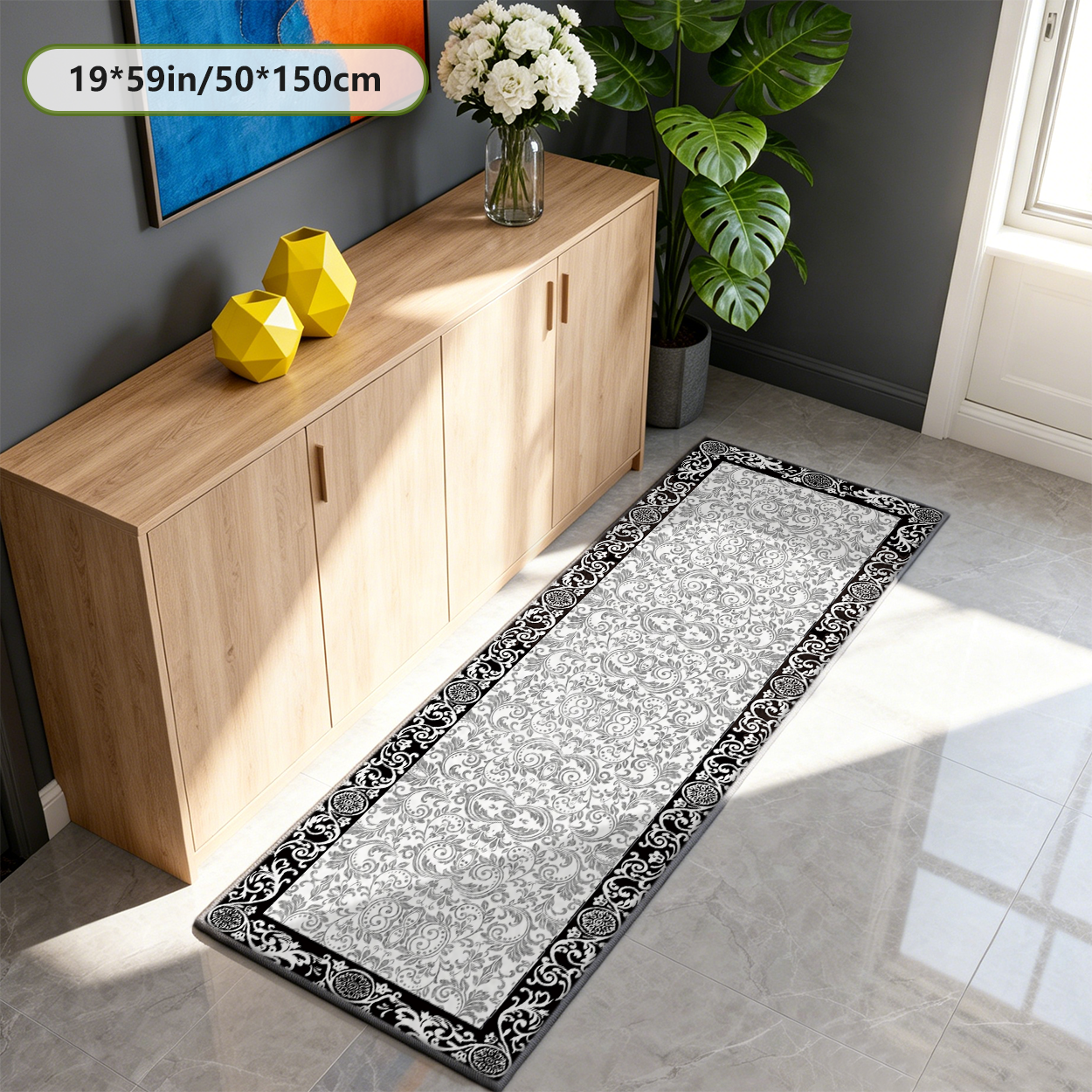 Foldable Runner Rug Portable Easy Storage foldable Hallway Carpet