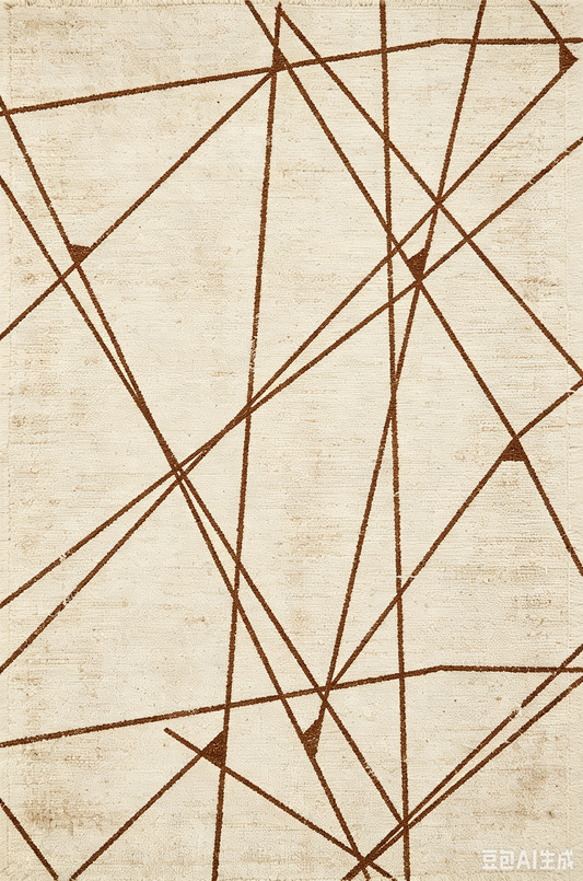 Modern Geometric Living Room Rug Warm Low Pile Carpet
