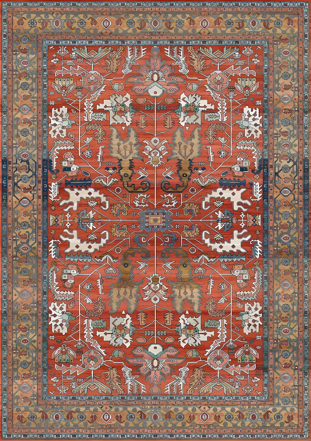 Neutral Soft Living Room Area Rug Anti Slip Washable Carpet