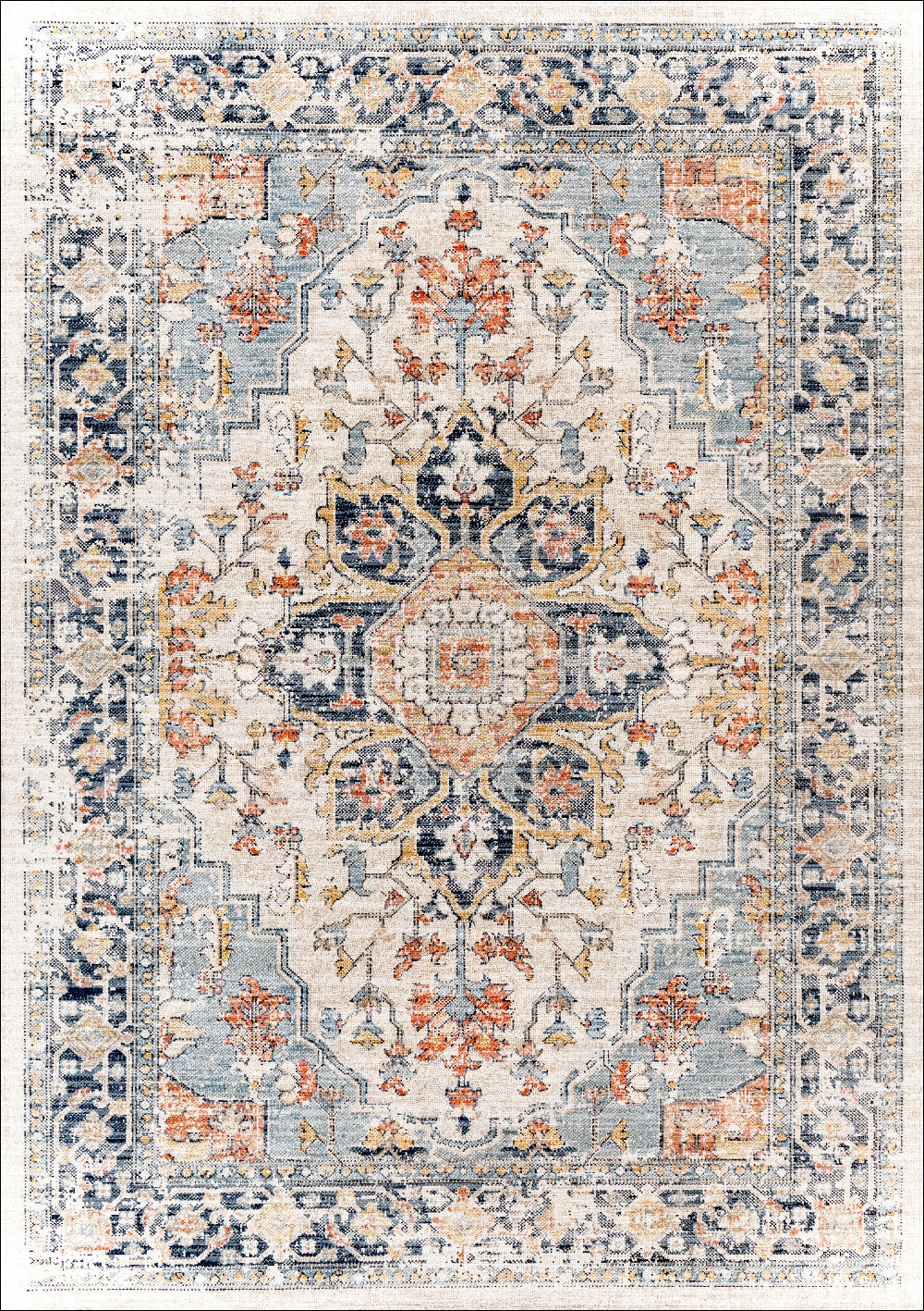 Boho Moroccan Rug Non-Shed Dining Room Floor Carpet