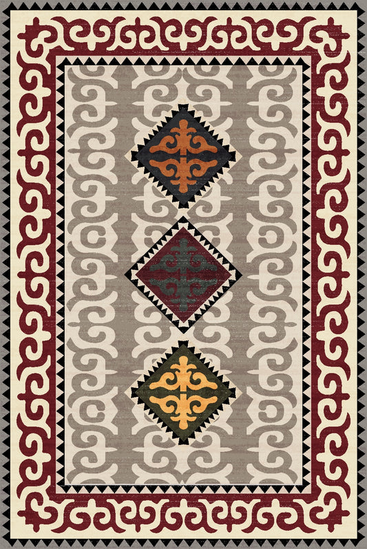 Mid Century Modern Geometric Living Room Rug Neutral Tone Indoor Carpet