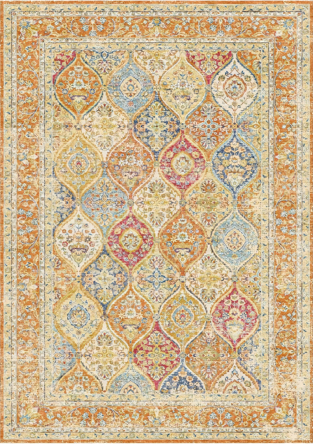 Lightweight Foldable Living Room Rug Portable Machine Washable Floor Carpet