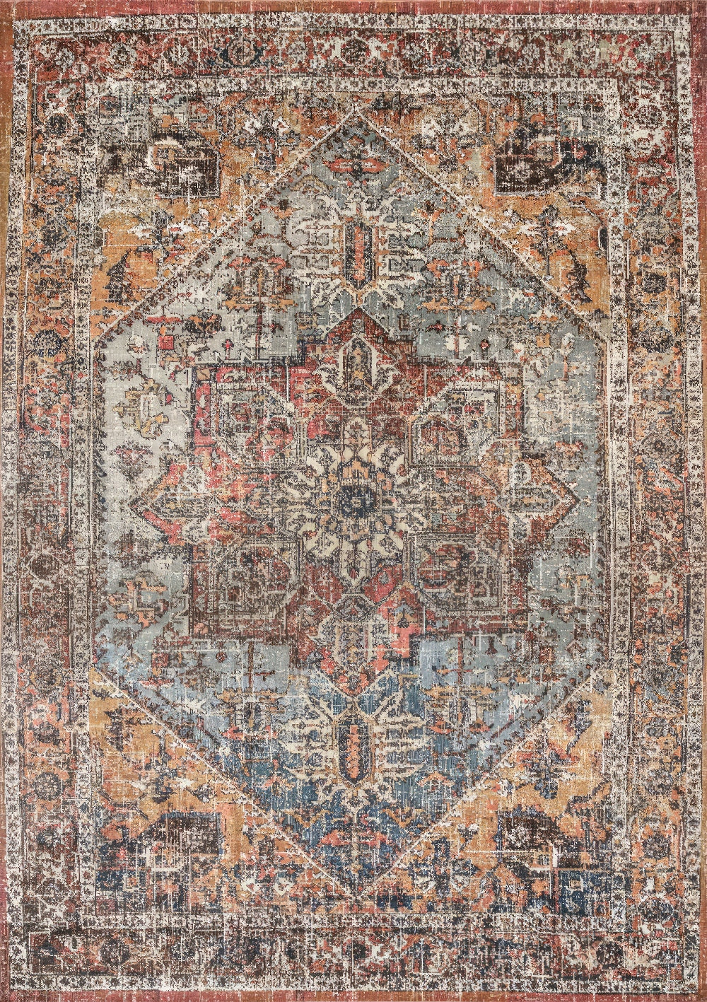 Grey Border Living Room Rug Elegant Indoor Floor Carpet