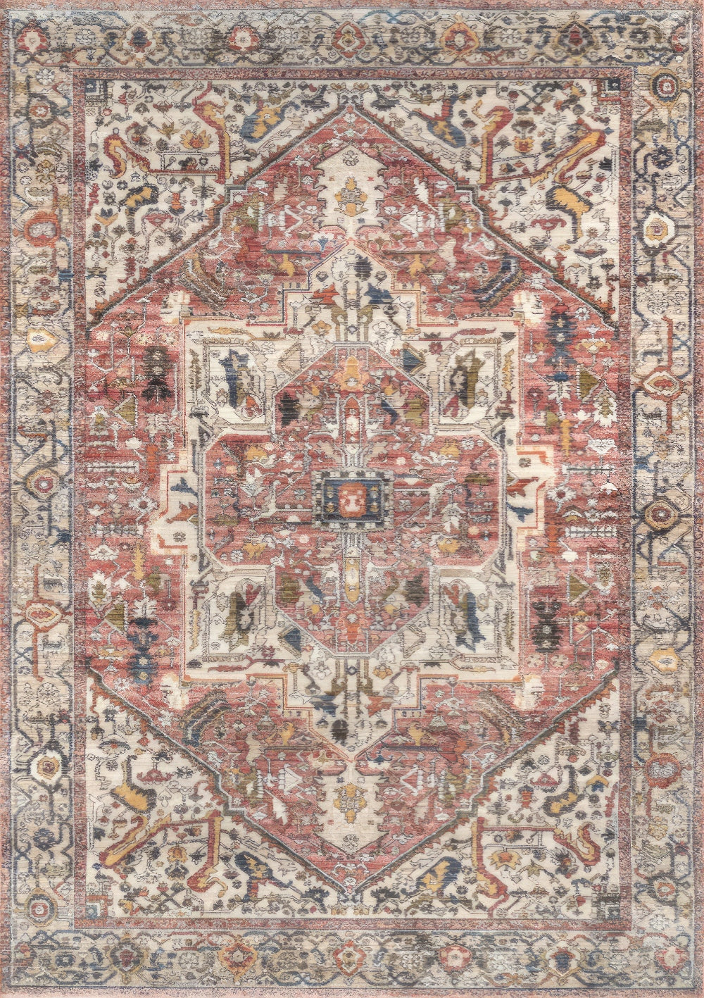 Kid & Pet Friendly Printed Living Room Rug Odor Free Non Toxic Carpet