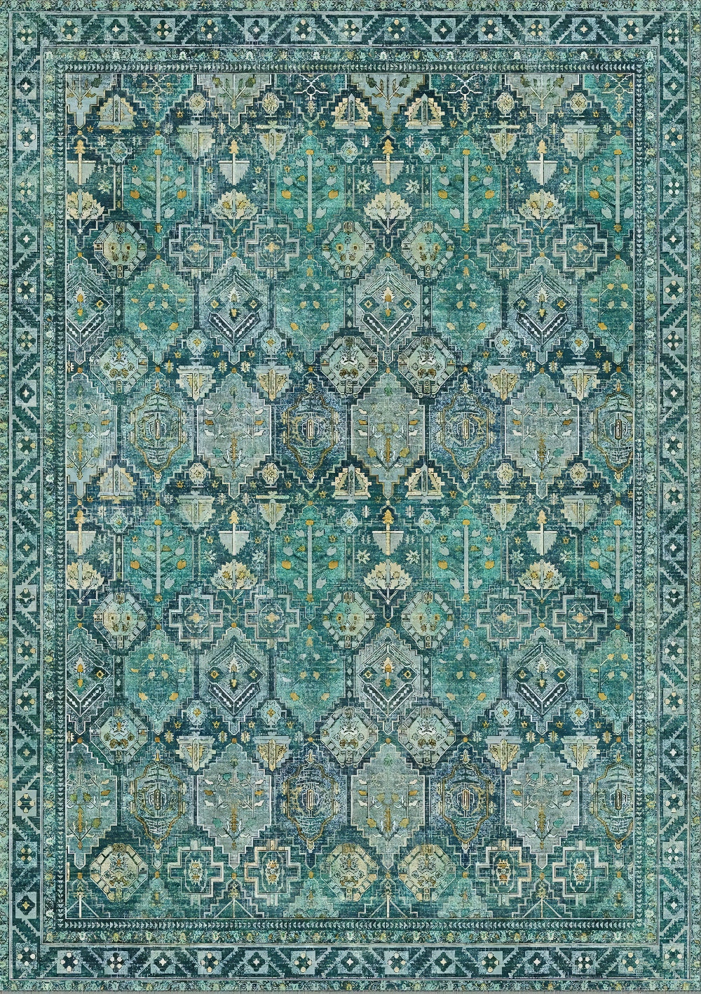 Non Slip Living Room Rug TPR Backing Soft Microfiber Carpet