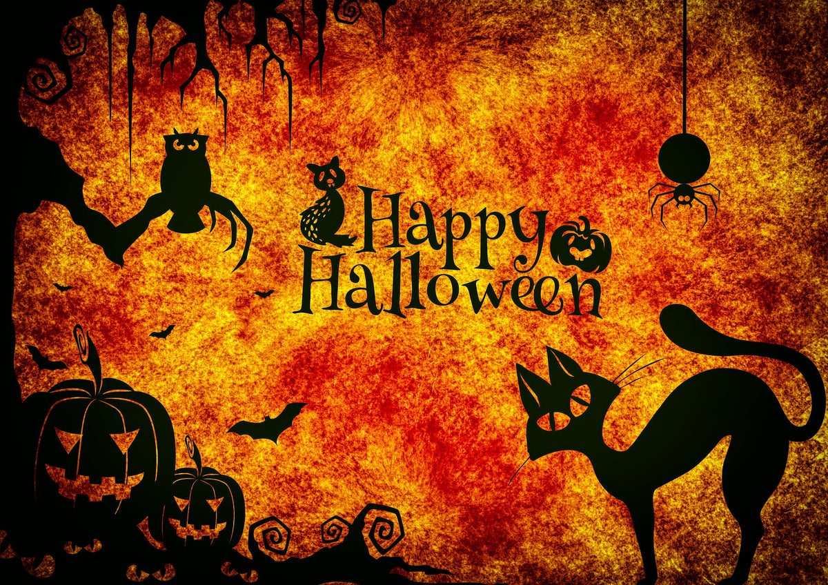 Halloween Black Cat Sofa Cover Spooky Kitty Witch Couch Slipcover Protector