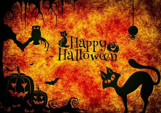 Halloween Black Cat Sofa Cover Spooky Kitty Witch Couch Slipcover Protector
