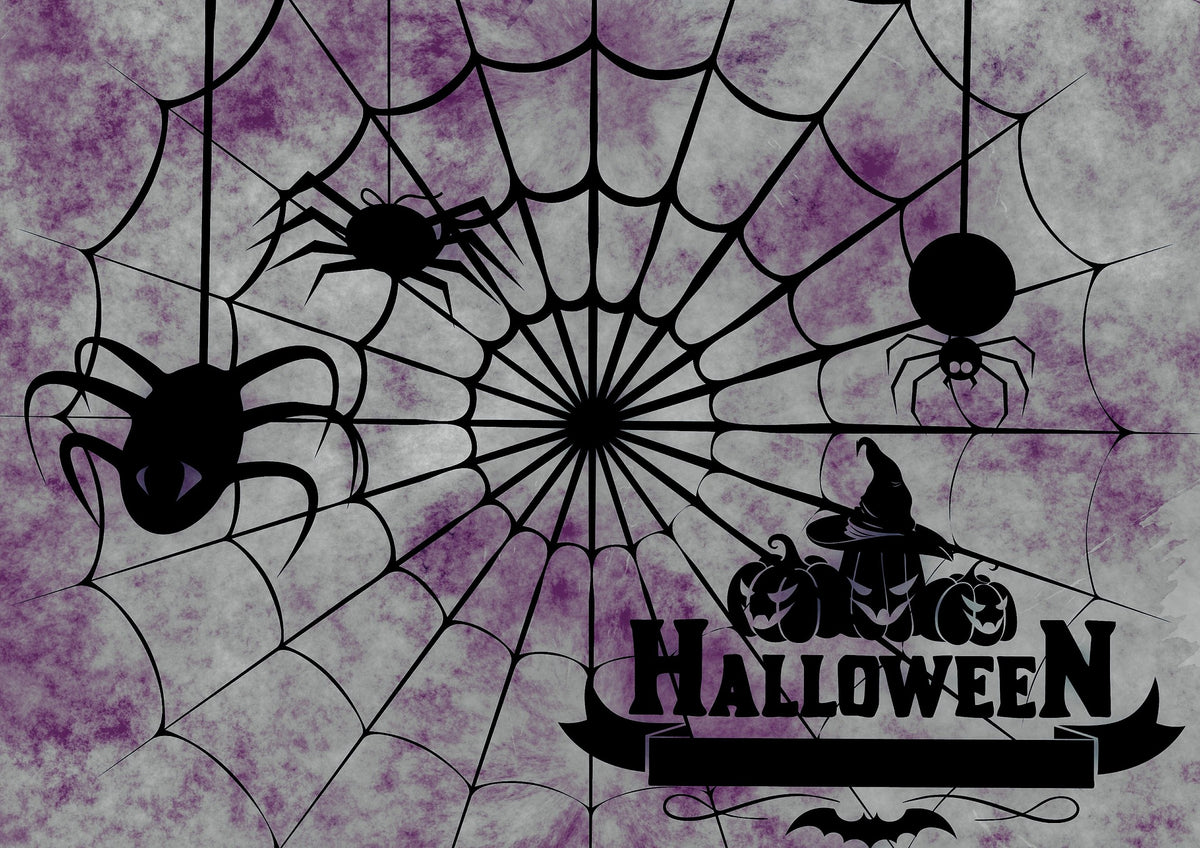 Halloween Spider Web Sofa Cover Cobweb Creepy Spooky Couch Slipcover