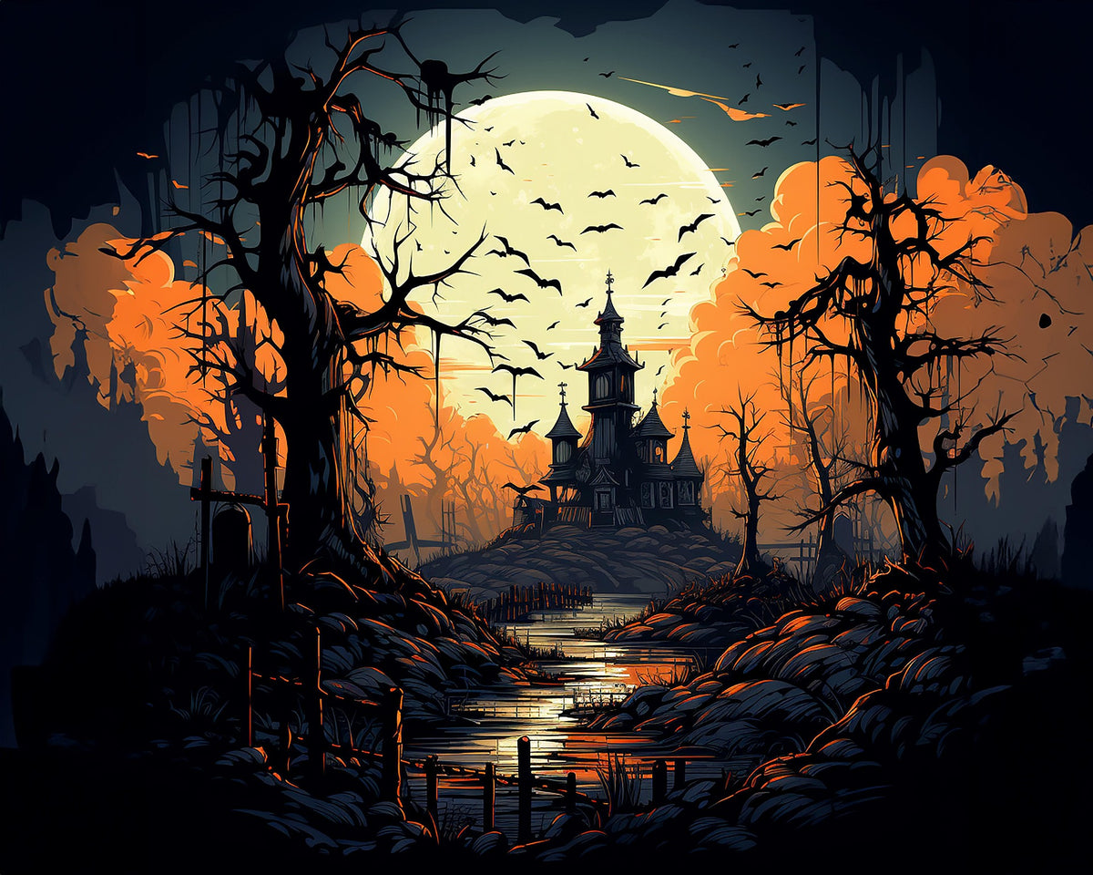 Haunted Dead Tree Halloween Sofa Cover Spooky Bare Branch Crow Couch Cover
