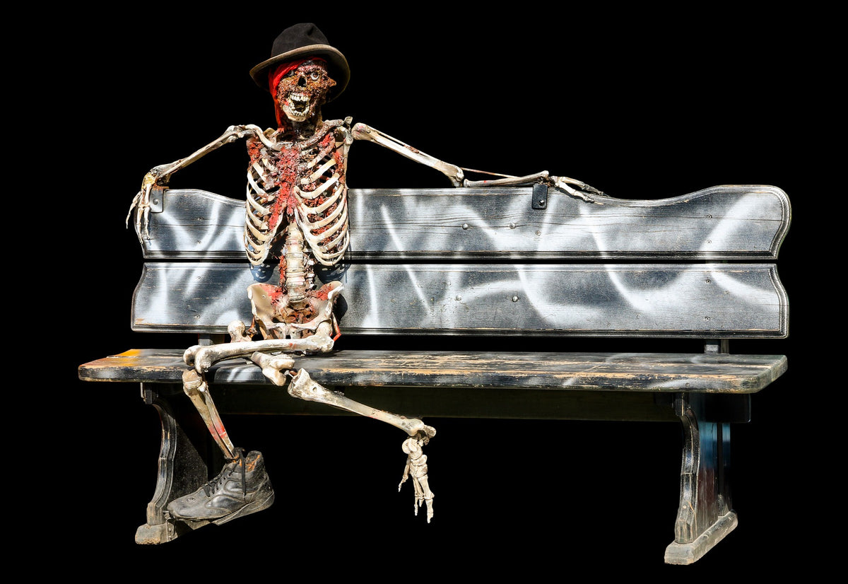Halloween Skull Skeleton Sofa Cover Gothic Scary Couch Slipcover Decor